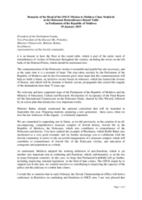 Remarks of the Head of the OSCE Mission to Moldova Claus Neukirch at the Holocaust Remembrance Round Table in Parliament of the Republic of Moldova, 29 January 2019