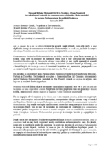 Mesajul Șefului Misiunii OSCE în Moldova Claus Neukirch în cadrul mesei rotunde de comemorare a victimelor Holocaustului în incinta Parlamentului Republicii Moldova, 29 ianuarie 2019