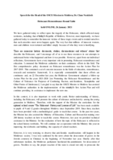 Speech by the Head of the OSCE Mission to Moldova, Dr. Claus Neukirch at the Holocaust Remembrance Round Table held online, 26 January 2021