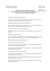 Proposals and recommendations, Transdniestrian settlement
