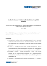 Analiza Proiectului Codului Audiovizualului al Republicii Moldova