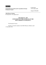 Permanent Council Decision No. 909 Permanent Council Decision No. 909