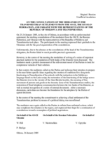 Joint statement of the Mediators on the Consultations on the Transdniestrian Settlement Process