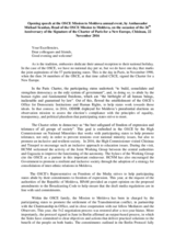 Opening speech by Ambassador Michael Scanlan